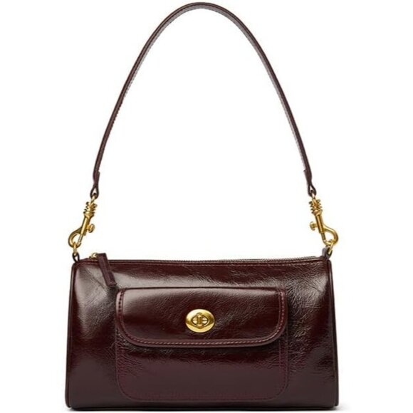 Women's Stylish Genuine Leather Shoulder Bag with Two Strap - Picture 1 of 8